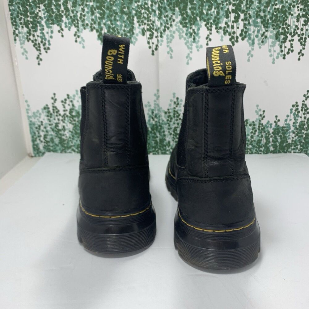 Dr. Marten’s Black Leather Pull-On Chelsea Mens Boots Size 9 US Or 42 EU - Picture 9 of 14